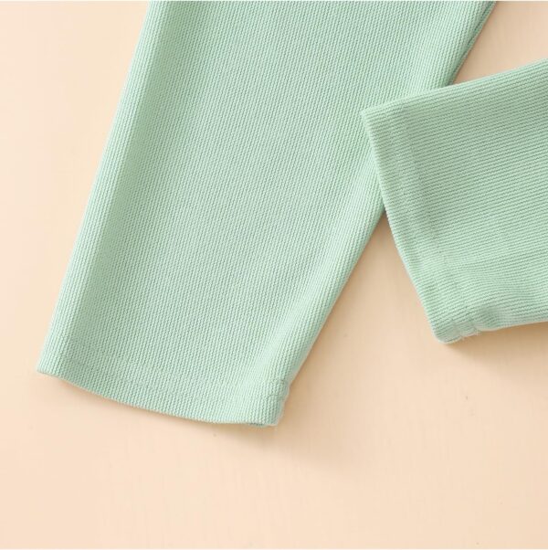 Girl Trousers Set Raglan Long Sleeve Ruffle Top Shirt Print Pants Kid 2 Pcs Outfits Clothes 3-7 Years - Image 7