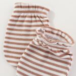 Newborn Baby 5 Hats and 5 Pairs Anti-Scratch Mittens for Babies Boys and Girls,Ages 0-6 Months 100% Cotton - Image 8