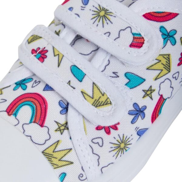 Kids Canvas Shoes Boys Trainers Girls Pumps Unisex Easy Fasten Plimsolls Casual Shoes - Image 9