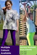 Re Tech UK - Girls' Shiny Stretchy Dance & Gymnastics Leggings – Footless - Elastic Sportswear for Kids - Great for Gymnastic Outfits - Many Colours to Choose - Image 5