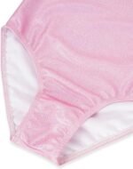 Gogokids Girls Three-Piece Gymnastics Leotards, Long Sleeve Gymnastics Set with Shorts and Hairband, Sparkling Ballet Dancing Unitards - Gymnastics Outfit with Gradient Color Design for 3-12 Years - Image 5