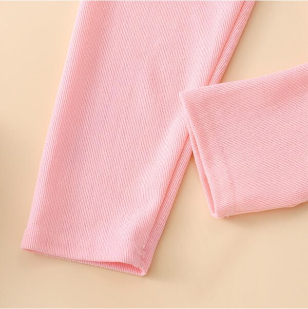 Girl Trousers Set Raglan Long Sleeve Ruffle Top Shirt Print Pants Kid 2 Pcs Outfits Clothes 3-7 Years - Image 7