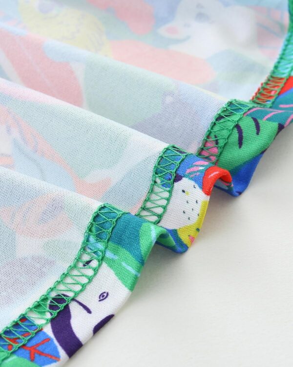 Girls Summer Dresses Unicorn Butterfly Floral Rainbow Casual Dress Polyester Shirt Short Sleeve Sleeveless Dress for Kids Age 2-8 Years Old - Image 6