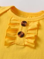 Baby Girls Cotton Rompers Newborn Summer Ruffle Short Sleeve Skirt Set - Image 4