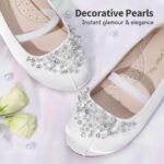 DREAM PAIRS Girls Mary Jane Ballerina Pearl Flat Dress Party Shoes - Image 4