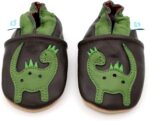 Dotty Fish Soft Leather Baby and Toddler Barefoot Shoes for Boys and Girls. Non-Slip Suede Soles. Animal Designs. 0-6 Months - 4-5 Years - Image 2