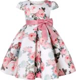Flower Girl Dress Kids Elegant Floral Print Prom Gown Princess Pageant Birthday Party Wedding Bridesmaid Dresses 2-10 Years