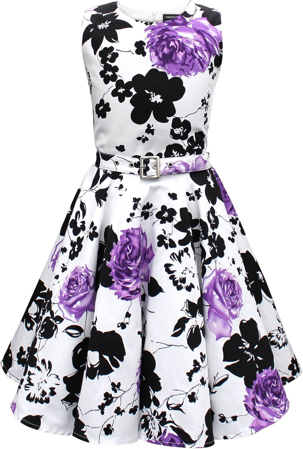 81NXnMM6IL._AC_SL1500_.jpg BlackButterfly Kids 'Audrey' Vintage 50's Girls Dress - Image 1
