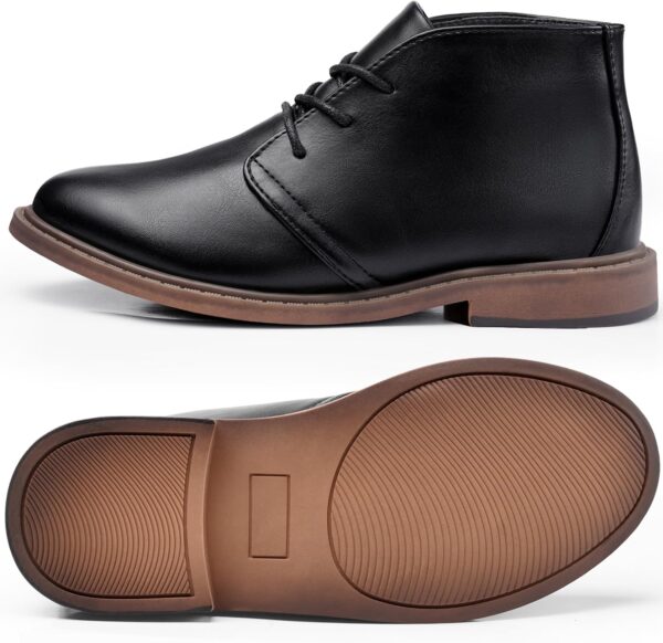 Harvest Land Boys Dress Shoes Lace-up School Shoes Kids Classic Oxford Boots Boys Loafer Flats Hook and Loop Light Comfortable for Toddler Big Kids - Image 5