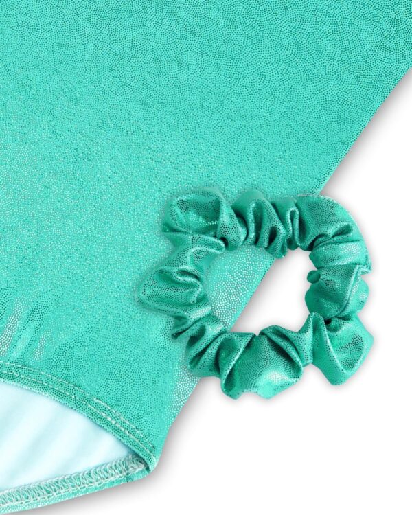 JiAmy Girls' Gymnastics Leotards 4 Piece Set, Solid Sleeveless Kids Ballet Dance Unitards with Shorts Gymnastics Outfits for 3-12 Years - Image 5