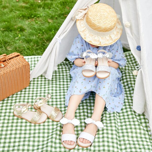 Kiderence Toddler Girls Sandals Little Girls Kids Summer Shoes Toddler Sandals - Image 2