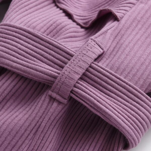 Awxoder Toddler Baby Girl Clothes Ruffle Suspender Solid Color Bow Shorts Outfit Sets - Image 6