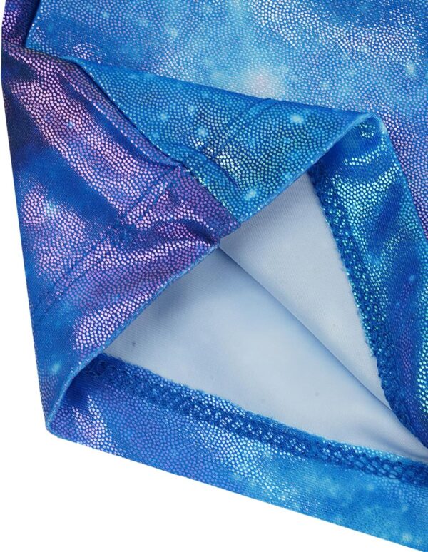 JiAmy Gymnastics Leotards for Girls with Shorts Set, 3Pcs Kids Gymnastics Athletic Outfit, Sleeveless Ballet Dancewear for Kids 3-12 Years - Image 4