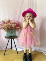 Miipat Baby Girl Dress Tulle Butterfly Toddler Girls Sleeveless Embroidery Floral Princess Dresses Wedding Party Birthday Dress for Girl - Image 2