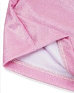 Gogokids Girls Three-Piece Gymnastics Leotards, Long Sleeve Gymnastics Set with Shorts and Hairband, Sparkling Ballet Dancing Unitards - Gymnastics Outfit with Gradient Color Design for 3-12 Years - Image 6