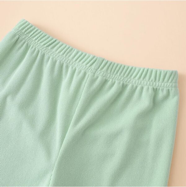 Girl Trousers Set Raglan Long Sleeve Ruffle Top Shirt Print Pants Kid 2 Pcs Outfits Clothes 3-7 Years - Image 6