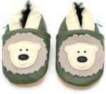 Dotty Fish Soft Leather Baby and Toddler Barefoot Shoes for Boys and Girls. Non-Slip Suede Soles. Animal Designs. 0-6 Months - 4-5 Years - Image 2