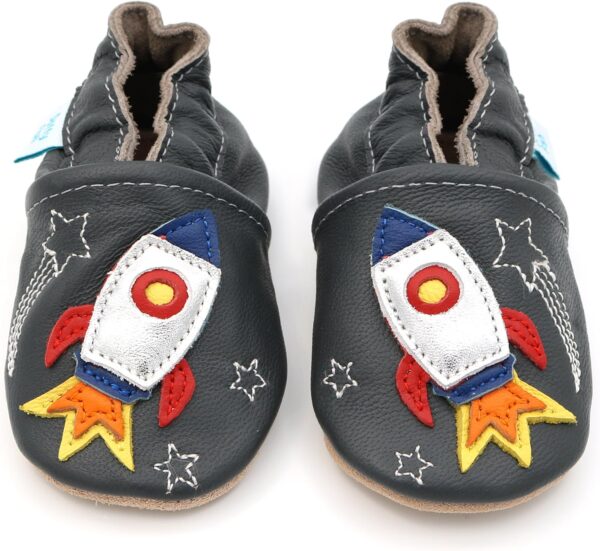 Dotty Fish Baby Boy's Soft Leather Shoes First Walker - Image 2