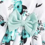 Girl Dress Toddler Long Sleeve Dresses A-line Floral Casual Party Dress with Cardigan Sets for Little Big Kids 4-13 Years - Image 3