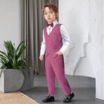Nwada 4 Piece Boy Suits Boys Wedding Suit Page Boy Party Prom Formal Tuxedo Suits 3-4 Years - Image 2