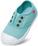 Unisex Kids Canvas Shoes Toddlers Sneakers Breathable Slip-on Trainers Pumps Plimsoles for Boy and Girls