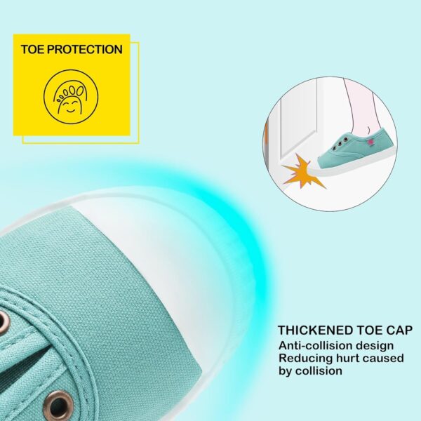 Unisex Kids Canvas Shoes Toddlers Sneakers Breathable Slip-on Trainers Pumps Plimsoles for Boy and Girls - Image 5