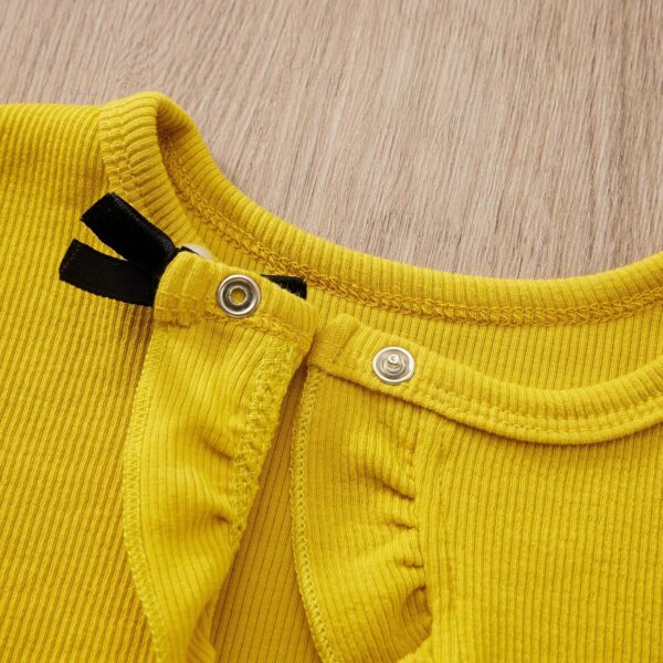 Naiyafly Baby Girl Dress With Cardigan Clothes Set Toddler Girls Long Sleeve Bow Button Cardigan + Sundress Suit Kids Knitted Cropped Sweaters Tops Dress 2 Piece Outfits 1-5 Years - Image 8