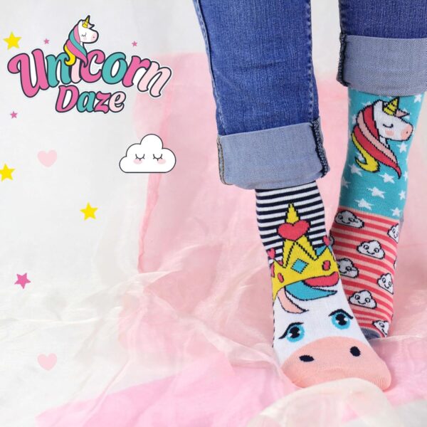 Unicorn Daze - Box 6 United Oddsocks For Girls - Multicoloured - UK 12-5.5, EUR 30.5-38.5, US 13.5-8 - Image 3