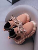 Boys Girls Ankle Boots Toddler Construction Boots Kids School Boots Wedding Dress Lace Up Shoes Winter Snow Shoes - Image 3