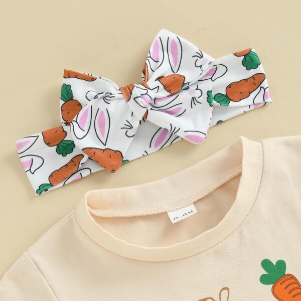 Baby Girls Clothes New Born Shorts Set Flower Print Short Sleeve Romper + Shorts + headband 3pcs Summer Outfit Infant Clothing - Image 5