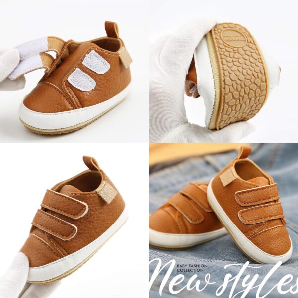 RVROVIC Baby Boys Girls Sneakers Anti-Slip Oxford Loafer Flats Infant Toddler PU Leather Soft Sole Baby Shoes - Image 5