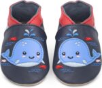 Dotty Fish Soft Leather Baby and Toddler Barefoot Shoes for Boys and Girls. Non-Slip Suede Soles. Animal Designs. 0-6 Months - 4-5 Years - Image 2