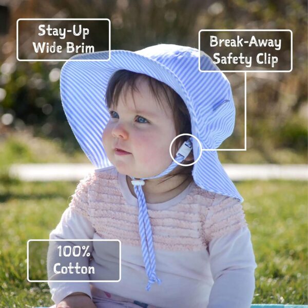 JAN & JUL Grow-with-Me Large Brim Cotton Floppy Sun Hat with UV Protection for Girls - Image 3