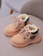 Boys Girls Ankle Boots Toddler Construction Boots Kids School Boots Wedding Dress Lace Up Shoes Winter Snow Shoes - Image 5