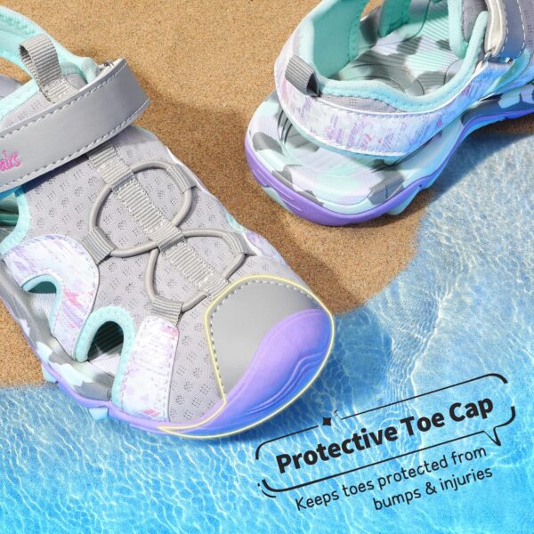 DREAM PAIRS Boys Girls Sandals Closed-Toe Athletic Sport Sandals Summer Outdoor Toddler/Little Kid/Big Kid - Image 2