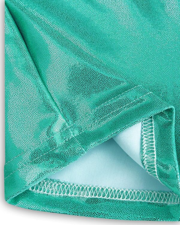 JiAmy Girls' Gymnastics Leotards 4 Piece Set, Solid Sleeveless Kids Ballet Dance Unitards with Shorts Gymnastics Outfits for 3-12 Years - Image 4