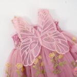 Miipat Baby Girl Dress Tulle Butterfly Toddler Girls Sleeveless Embroidery Floral Princess Dresses Wedding Party Birthday Dress for Girl - Image 7