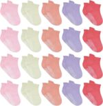 HYCLES Baby Girp Socks 20 Pairs for Boys Girls Toddler Infant Kids Children Non Skid Ankle Socks with Grip Anti-slip Socks for 0-7 Years