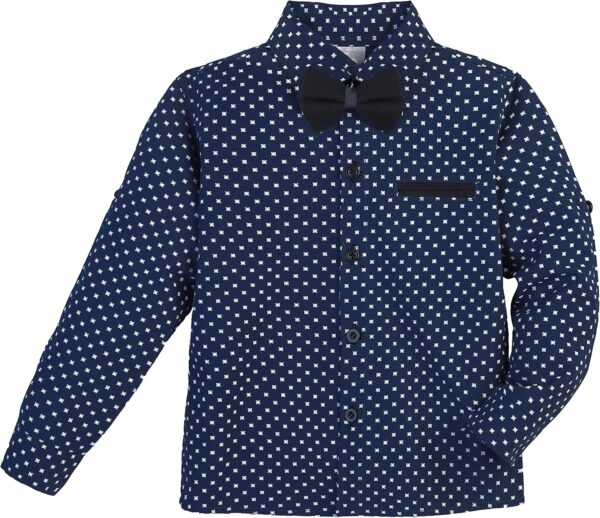 Lilax Boy Gentleman Outfit Tuxedo Dress Shirt Suspender Pant Set - Image 2