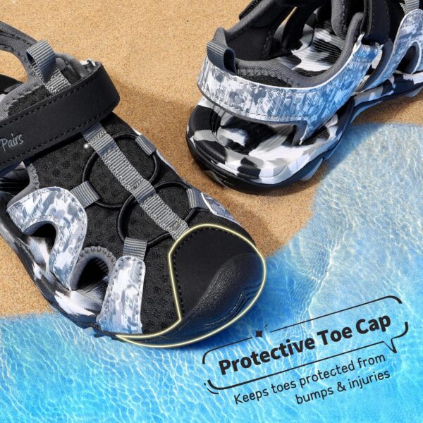 DREAM PAIRS Boys Girls Sandals Closed-Toe Athletic Sport Sandals Summer Outdoor Toddler/Little Kid/Big Kid - Image 2