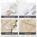 Volunboy Baby Boys 4-Piece Formal Suit, Toddler Waistcoat Wedding Party Birthday Dress Gentleman Suit - Image 5