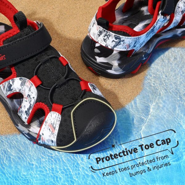 DREAM PAIRS Boys Girls Sandals Closed-Toe Athletic Sport Sandals Summer Outdoor Toddler/Little Kid/Big Kid - Image 2