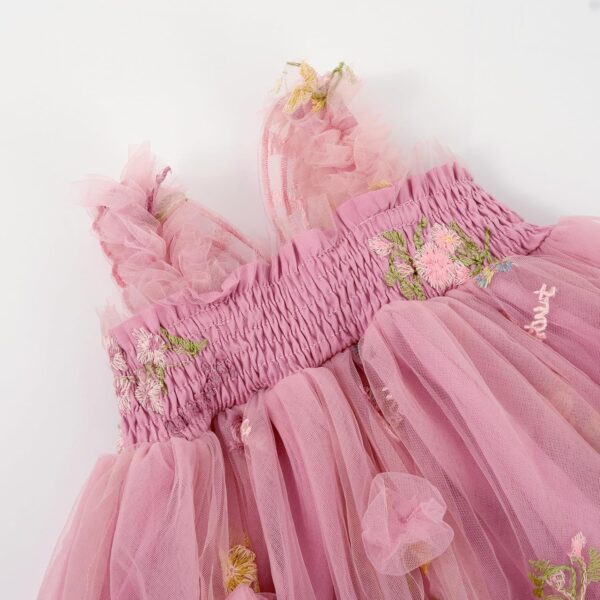 Miipat Baby Girl Dress Tulle Butterfly Toddler Girls Sleeveless Embroidery Floral Princess Dresses Wedding Party Birthday Dress for Girl - Image 8