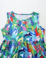 Girls Summer Dresses Unicorn Butterfly Floral Rainbow Casual Dress Polyester Shirt Short Sleeve Sleeveless Dress for Kids Age 2-8 Years Old - Image 3