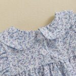 Infant Baby Girls Romper Bowknot Embroidered Floral Doll Collar Short Sleeve Jumpsuits Summer Clothes - Image 6