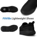 FitVille Mens Extra Wide Slip On Trainers Loafers Shoes - Image 3
