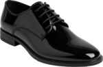 SIRRI Boys Derby Patent Formal Dress Shoes Lace Up Wedding Prom Footwear