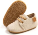 LACOFIA Baby Boys Sneakers Lace-up Oxford Shoes Infant Anti-Slip First Walking Shoes - Image 3