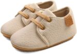 LACOFIA Baby Boys Sneakers Lace-up Oxford Shoes Infant Anti-Slip First Walking Shoes