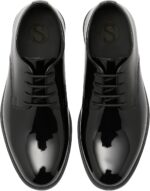 SIRRI Boys Derby Patent Formal Dress Shoes Lace Up Wedding Prom Footwear - Image 2